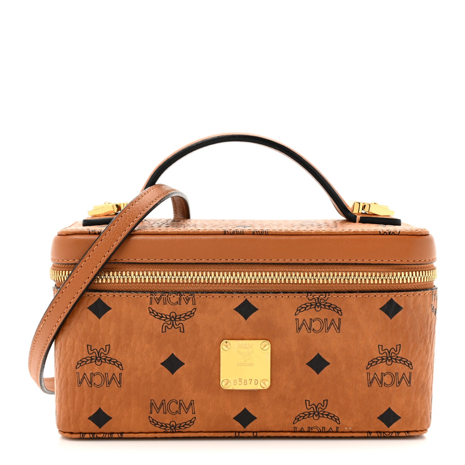 MCM Visetos Rockstar Vanity Case Cognac 1 of 11