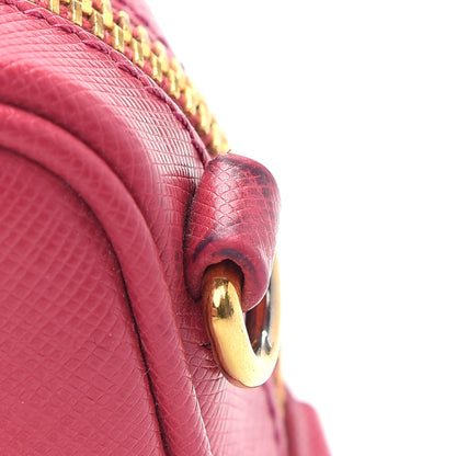 Prada Saffiano Mini Camera Crossbody Bag Peonia 10 of 10