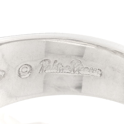 Tiffany Sterling Silver Paloma Picasso Loving Heart Band Ring 56 7.5 5 of 6