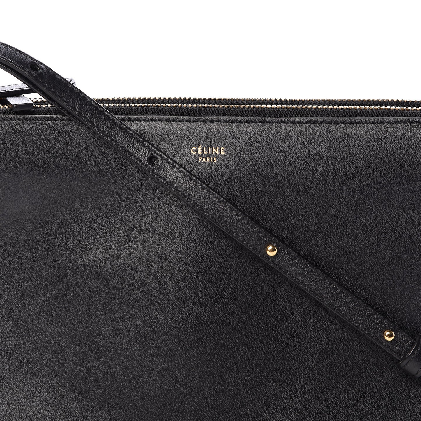 Lambskin Large Trio Crossbody Bag Black