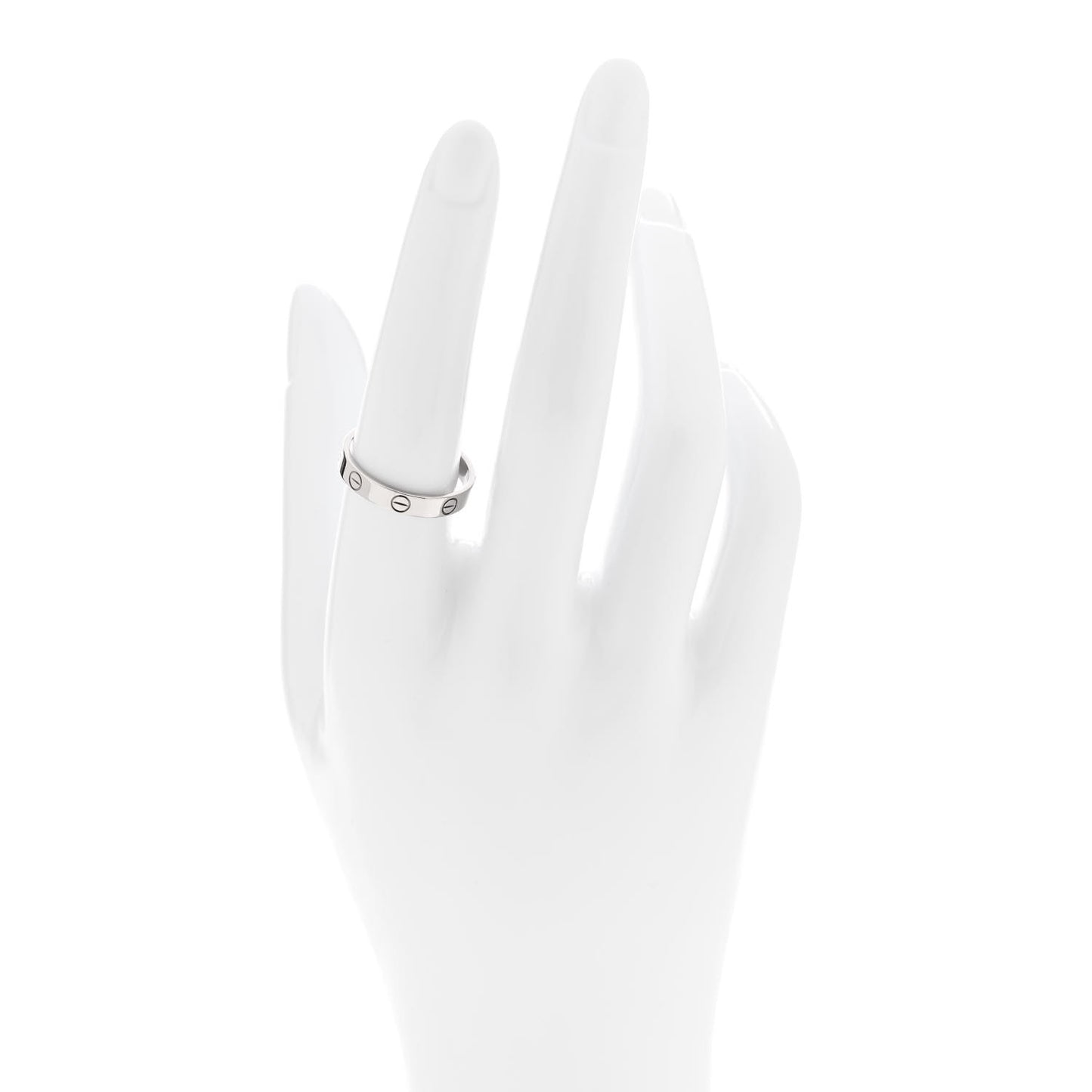 18K White Gold 3.5mm LOVE Wedding Band Ring 56 7.75