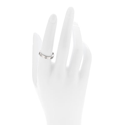 Cartier 18K White Gold 3.5mm LOVE Wedding Band Ring 56 7.75 2 of 5
