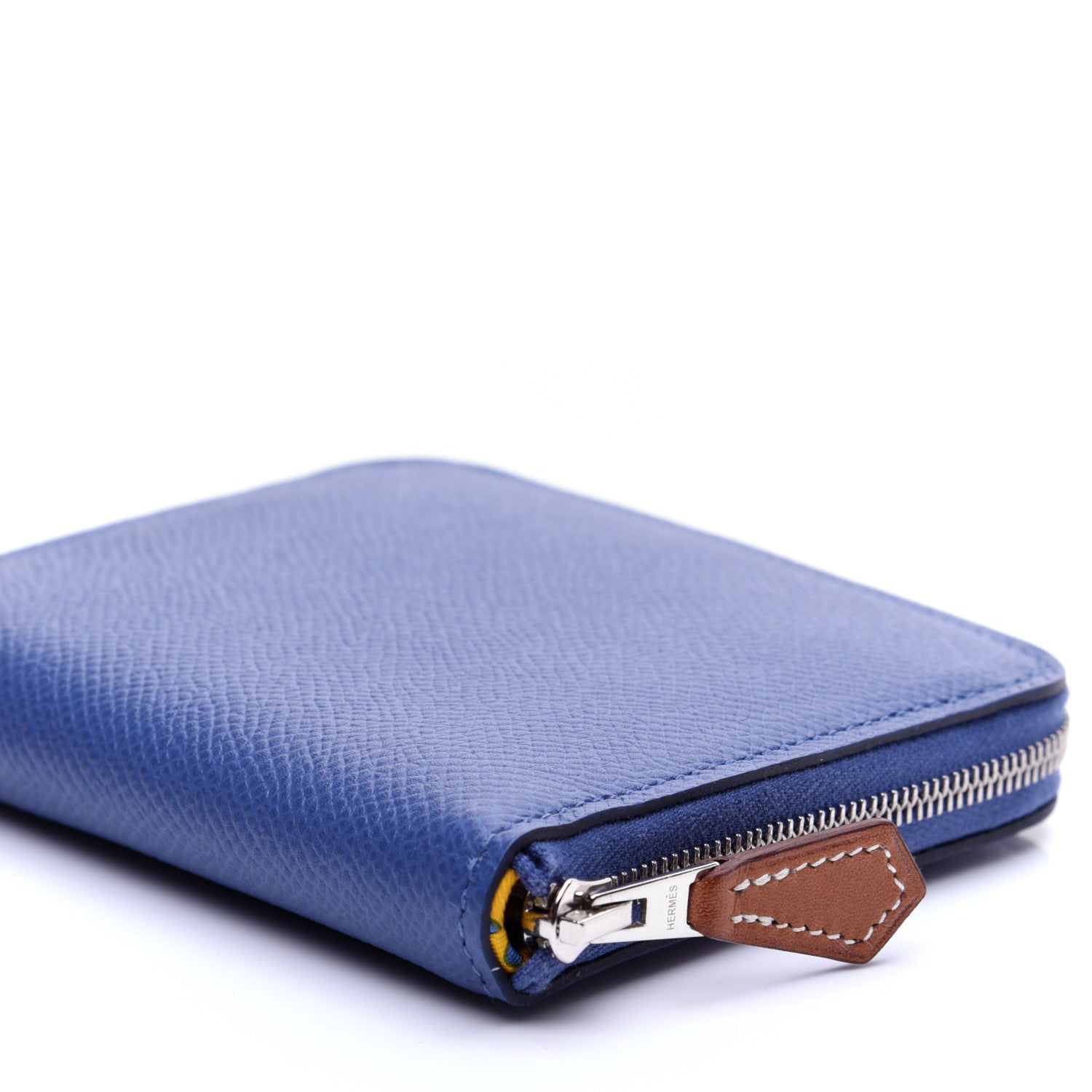 Hermes Epsom Silk'In Compact Wallet Bleu Brighton 7 of 12