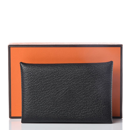 Hermes Chevre Mysore Calvi Card Case Black 8 of 8