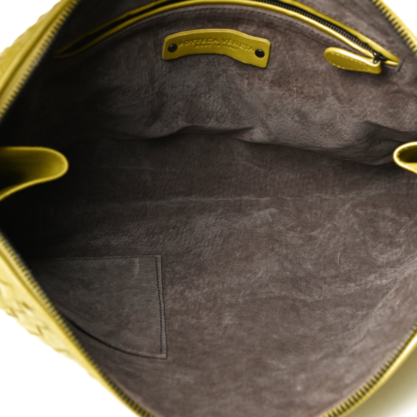 Nappa Intrecciato Pillow Crossbody Messenger Chartreuse