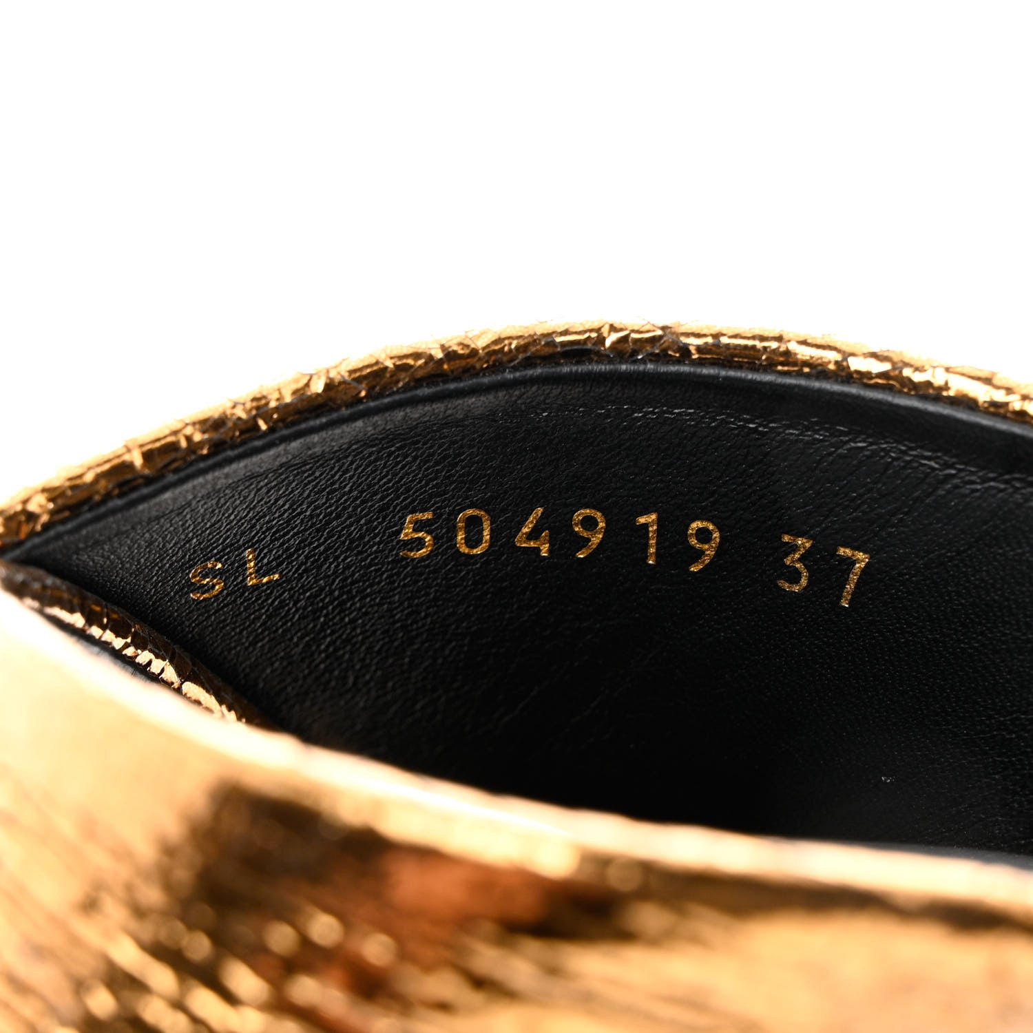 Saint Laurent Metallic Supercrack Calfskin LouLou 95 Mule Sandals 37 Chestnut 6 of 9