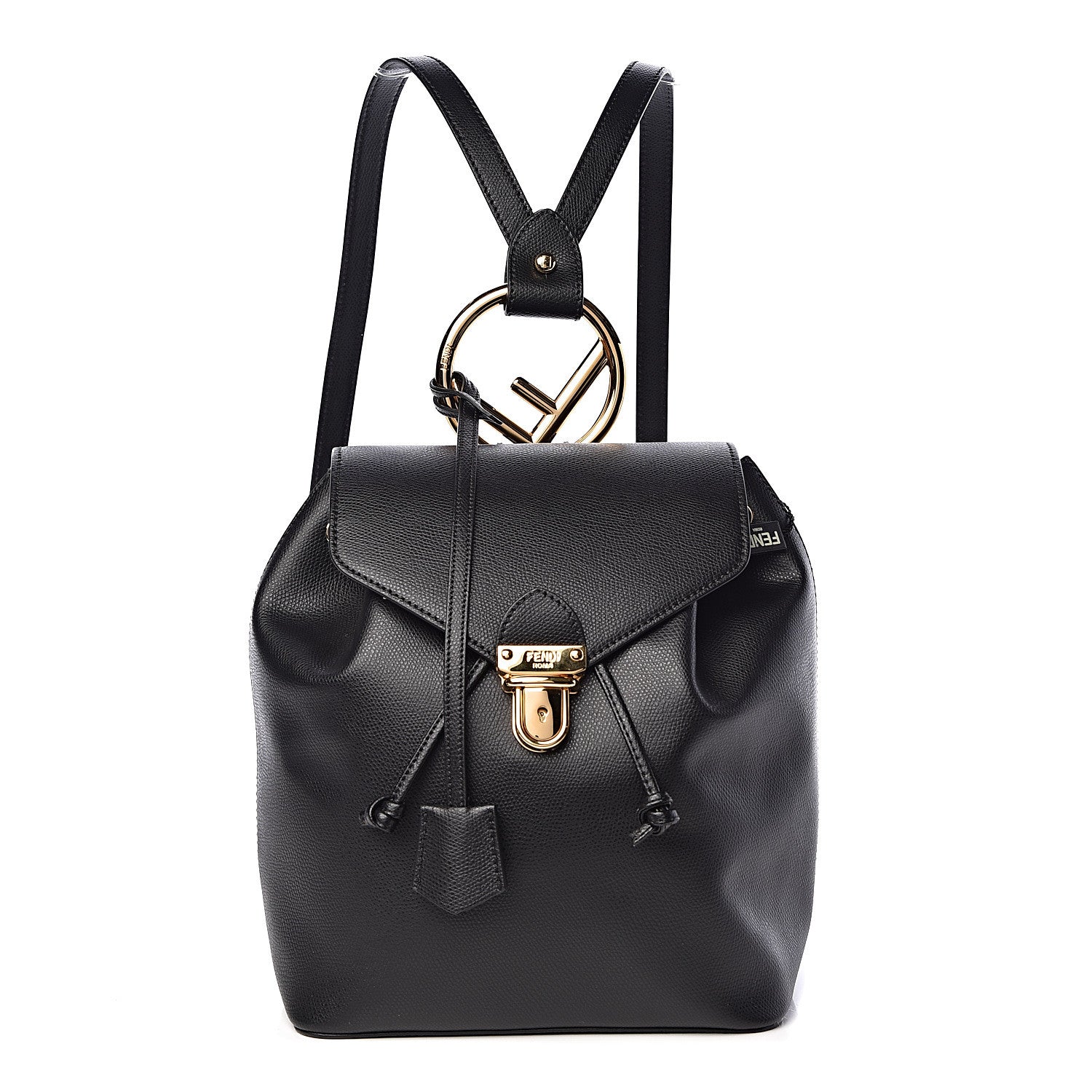 Fendi Vitello Cruise F is Fendi Drawstring Backpack Black 1 of 10