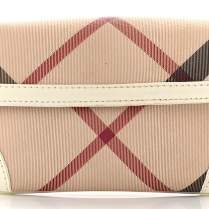 Burberry Nova Check Patent Calfskin Flap Shoulder Bag White 8 of 12