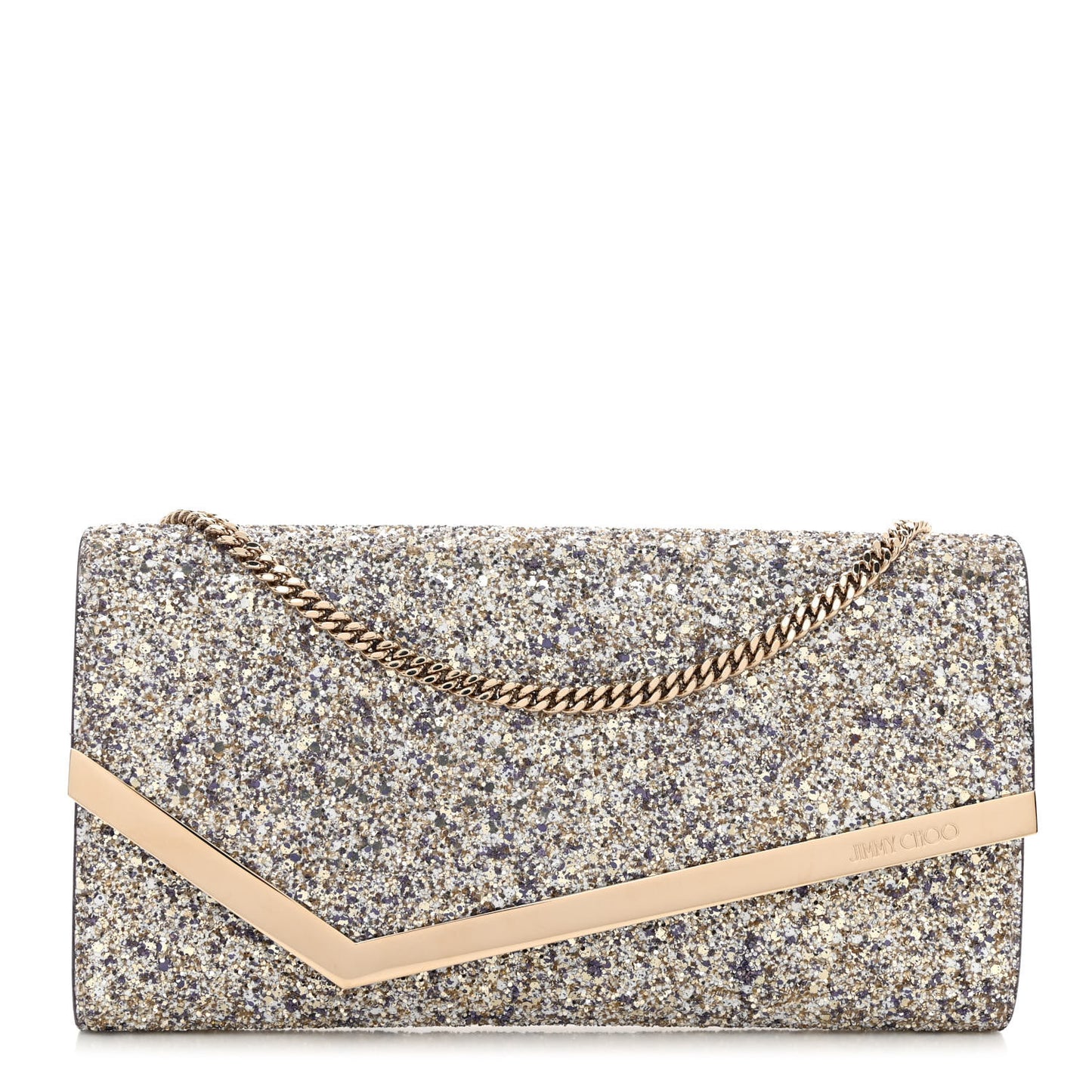 Glitter Emmie Clutch Silver