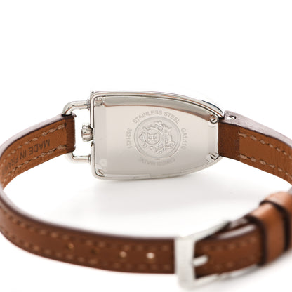 Hermes Stainless Steel Barenia 20mm Galop Quartz Watch Fauve 4 of 5