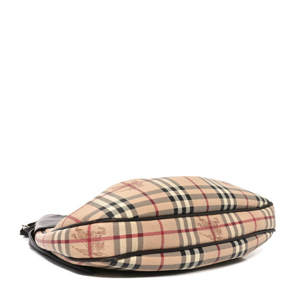 Burberry Haymarket Check Small Brooklyn Hobo Brown 4 of 11