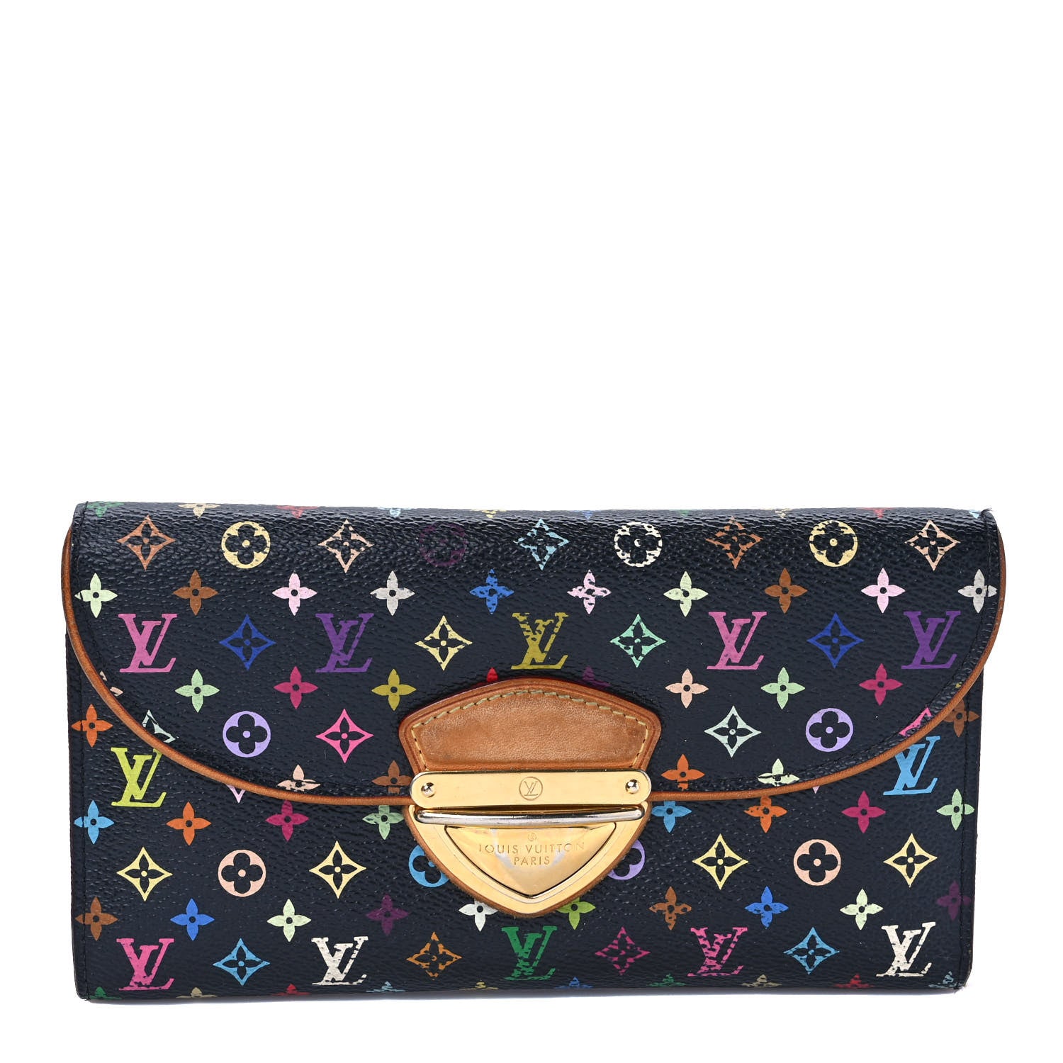 Louis Vuitton Monogram Multicolor Eugenie Wallet Black 1 of 12