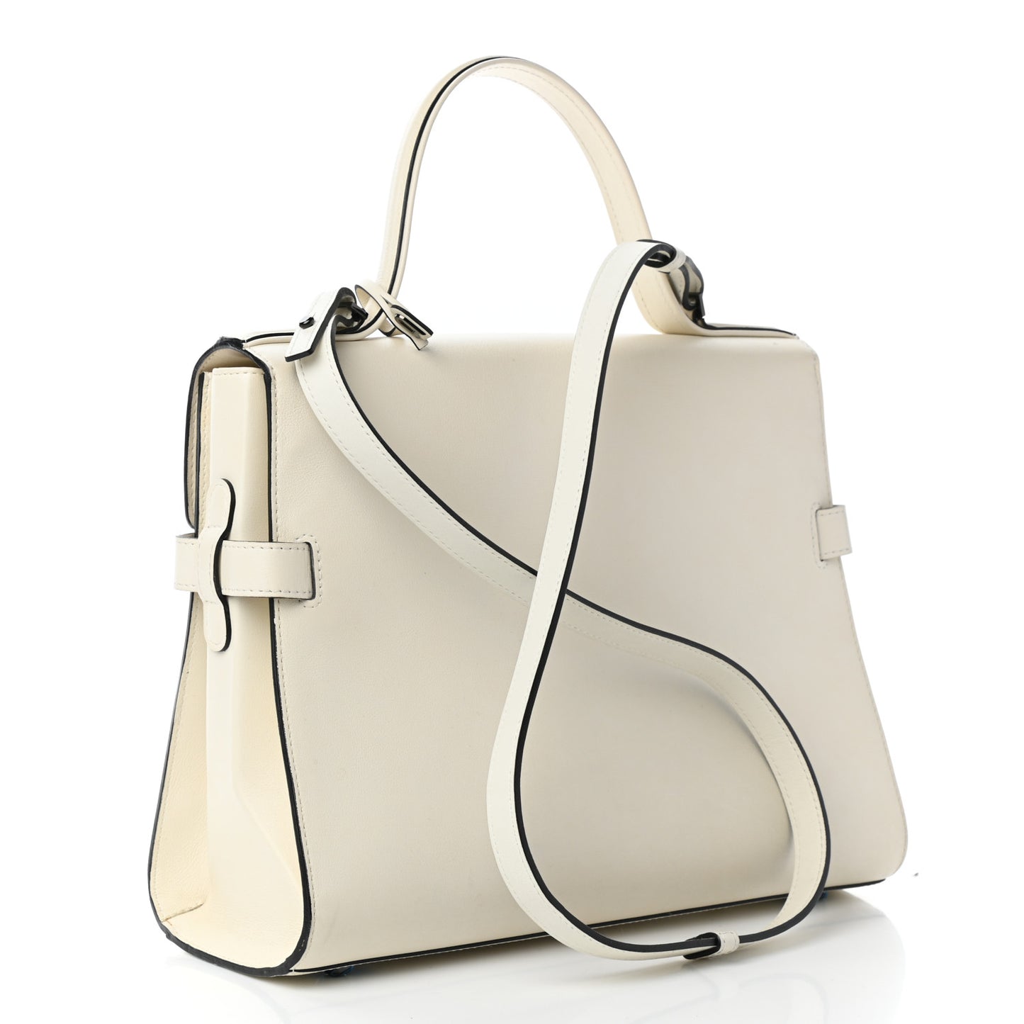 Calfskin MM Tempete Satchel White