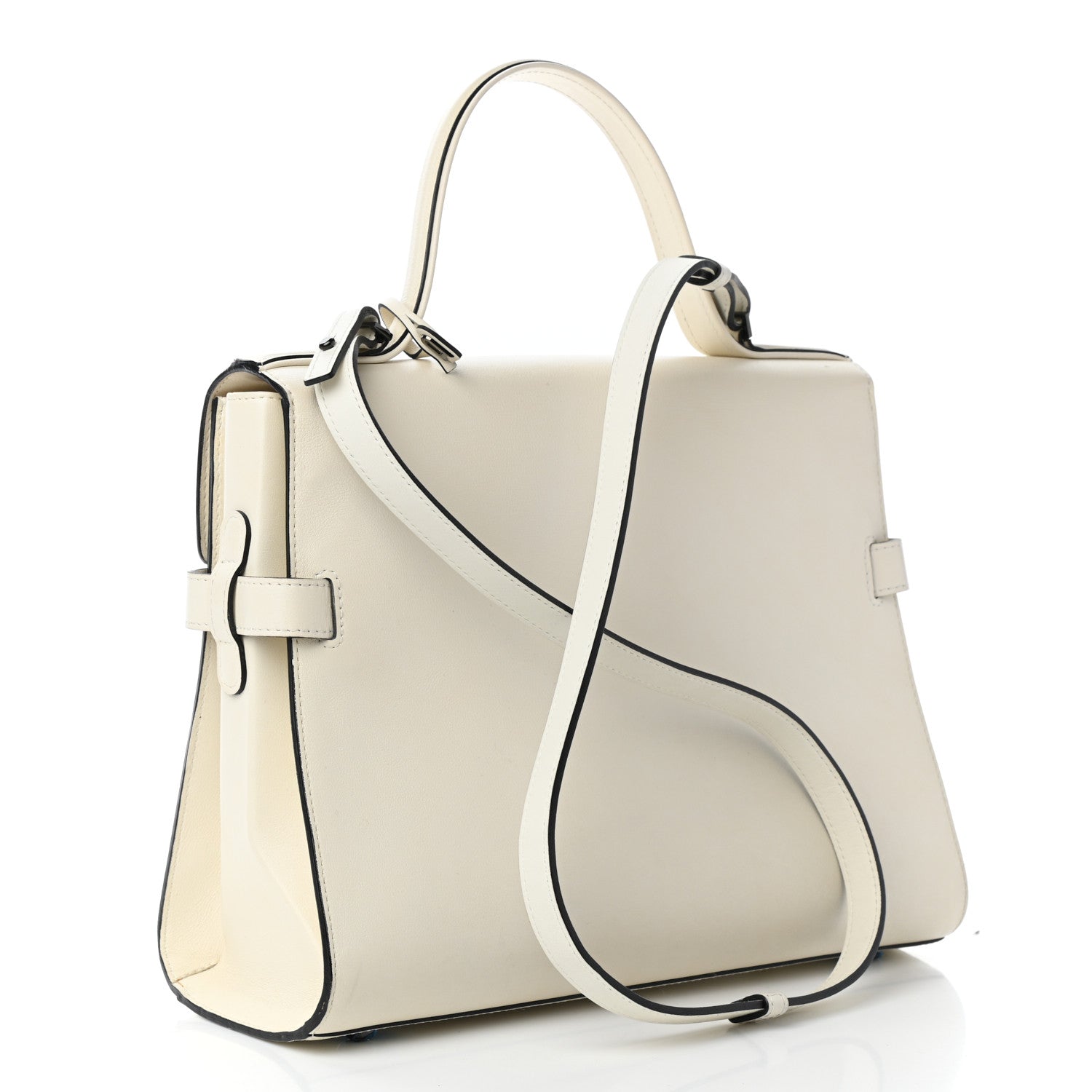 Delvaux Calfskin MM Tempete Satchel White 3 of 9