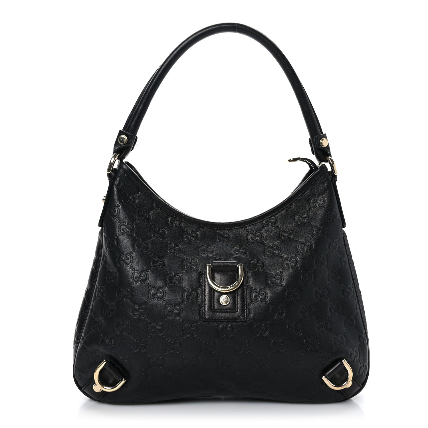 Gucci Guccissima Medium Abbey D Ring Hobo Black 1 of 10