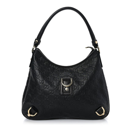 Gucci Guccissima Medium Abbey D Ring Hobo Black 1 of 10