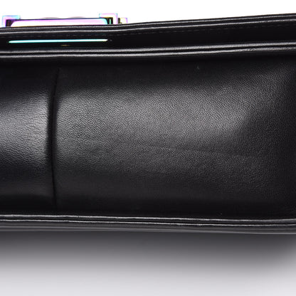 Chanel Lambskin LED Iridescent Metal Medium Boy Flap Black Multicolor 10 of 16
