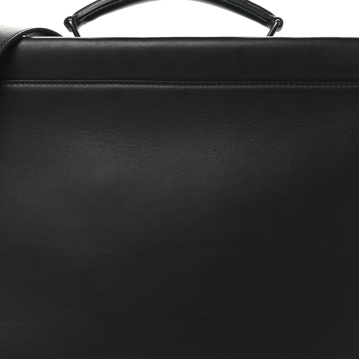 Fendi Vitello Grace Opaco Metal Monster Eyes Large Peekaboo Iconic Fit Satchel Black 8 of 10