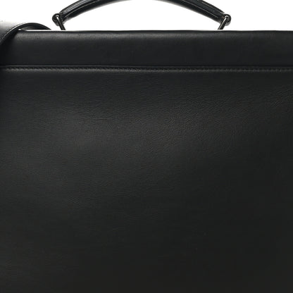 Fendi Vitello Grace Opaco Metal Monster Eyes Large Peekaboo Iconic Fit Satchel Black 8 of 10