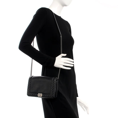 Chanel Calfskin Small Boy Reverso Flap Black 2 of 7