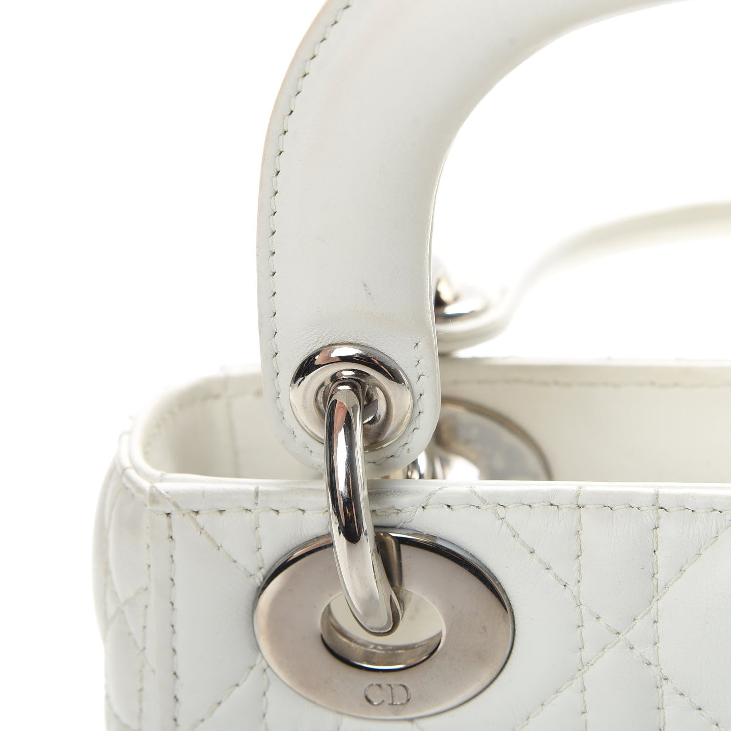 Christian Dior Lambskin Cannage Mini Lady Dior White 11 of 14
