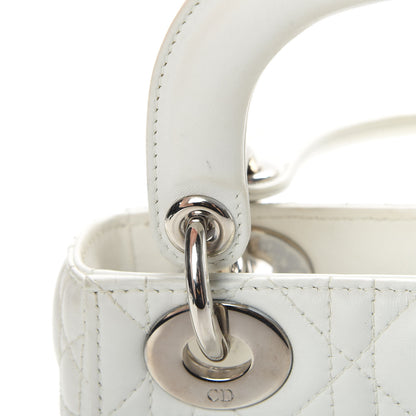 Christian Dior Lambskin Cannage Mini Lady Dior White 11 of 14