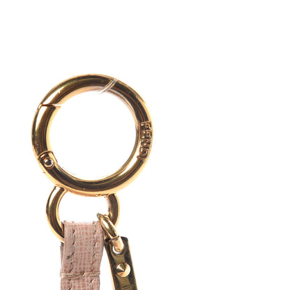 Fendi Fox Fur Vitello Elite Bi-Color Pom Pom Bag Charm Rosa Cammello Cipria 4 of 7