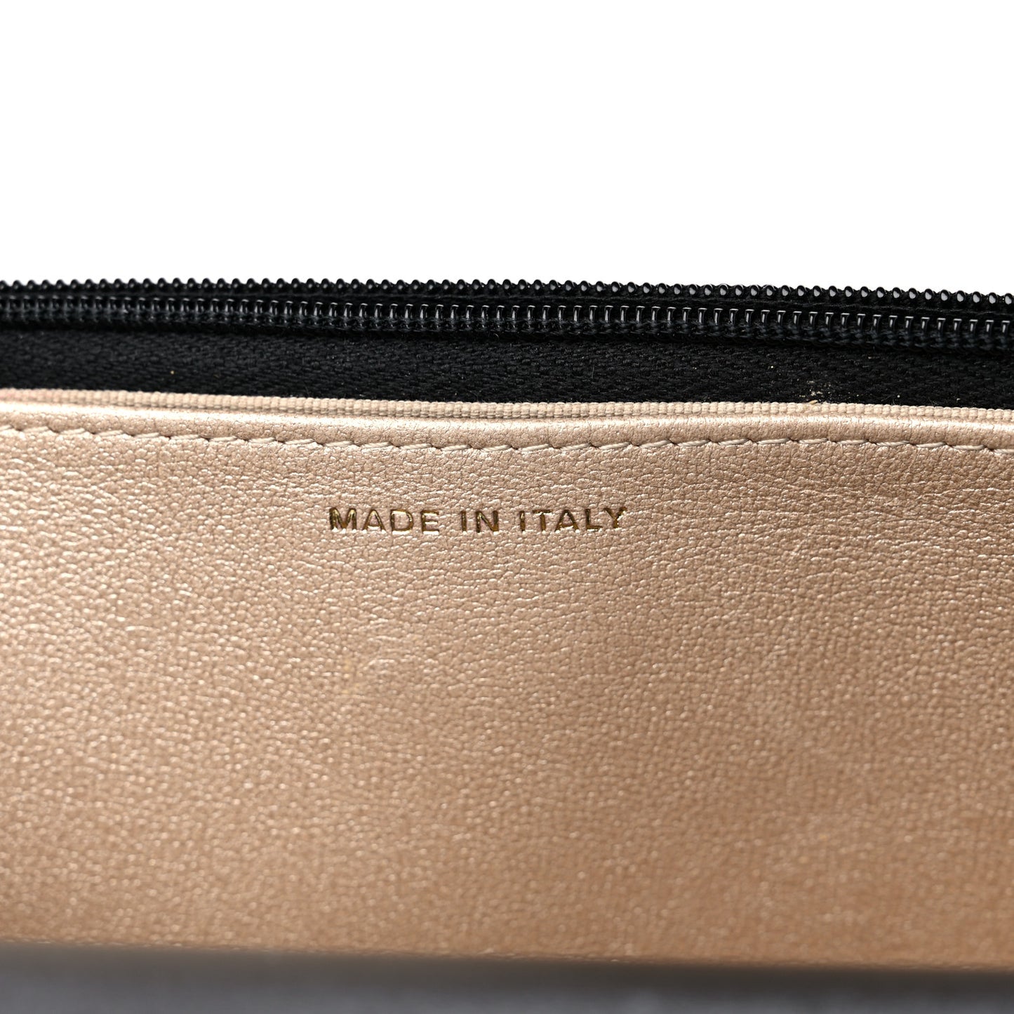 Shiny Lambskin Quilted Dynasty Wallet On Chain WOC Black