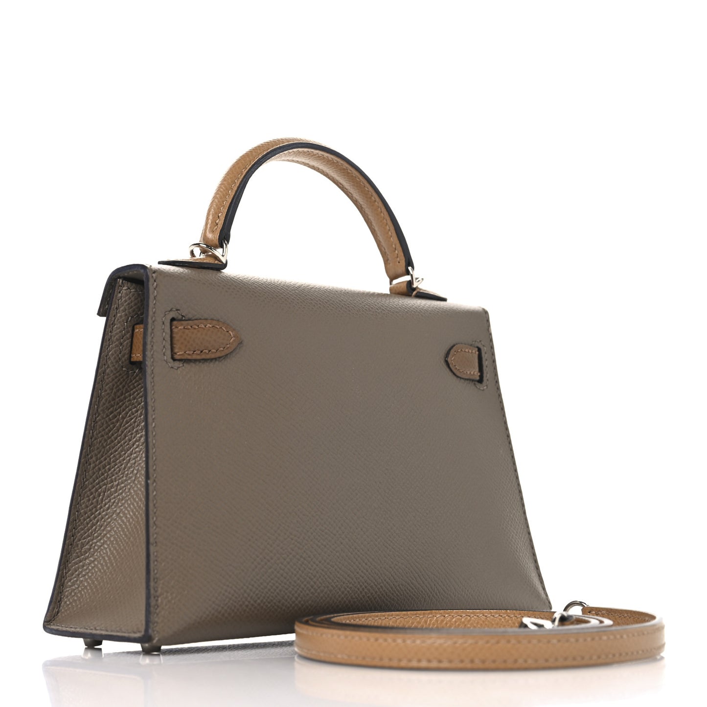 Epsom Tri-Color Mini Kelly Sellier 20 Etoupe Alezan Biscuit