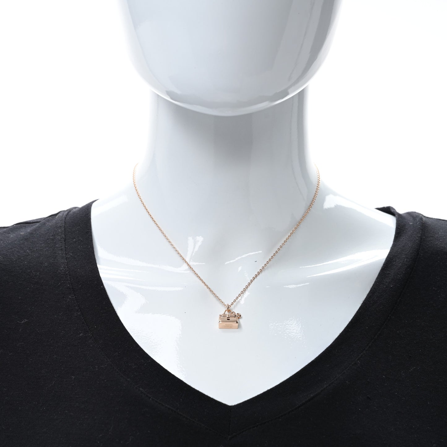 18K Rose Gold Diamond Kelly Pendant Necklace