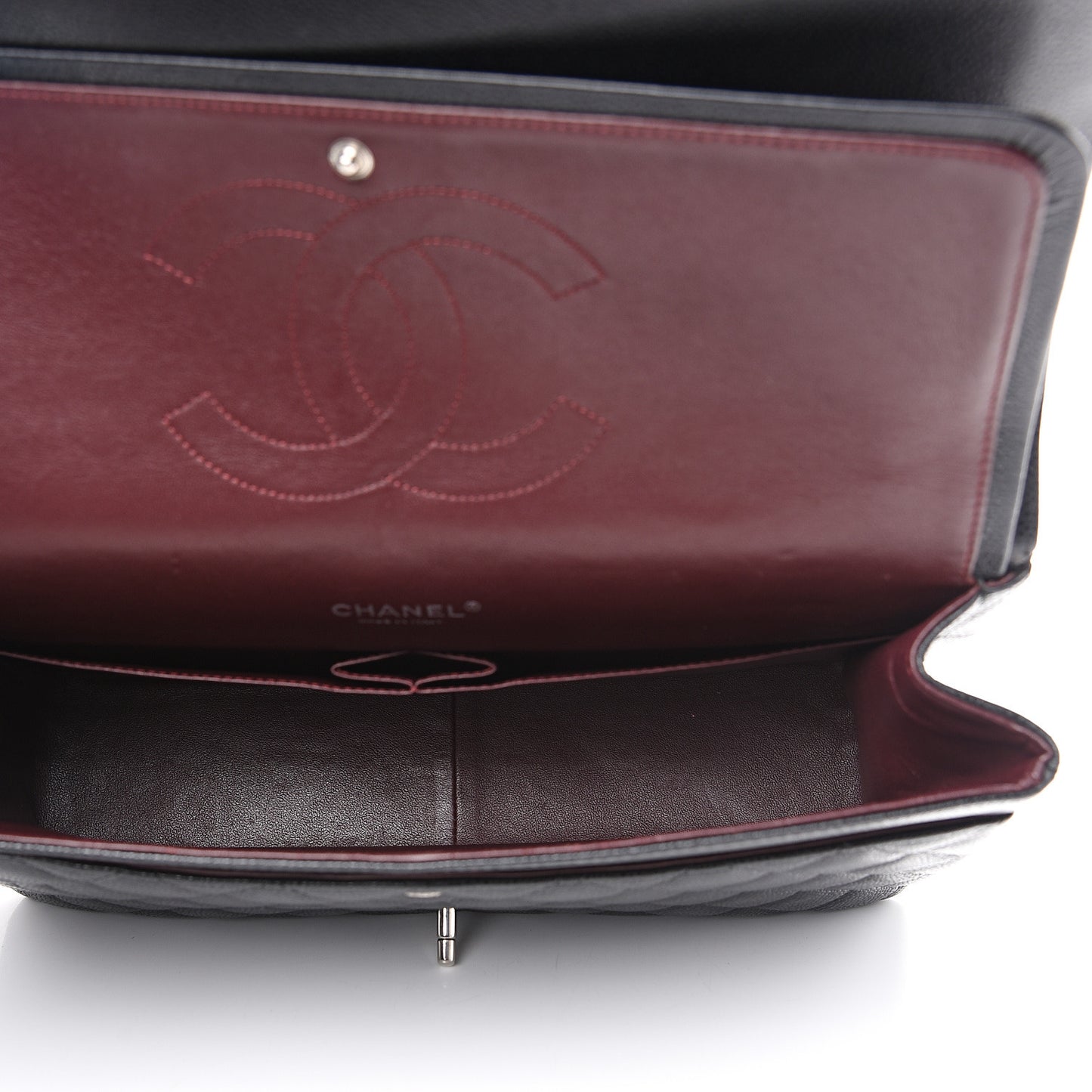 Caviar Quilted Maxi Double Flap Black