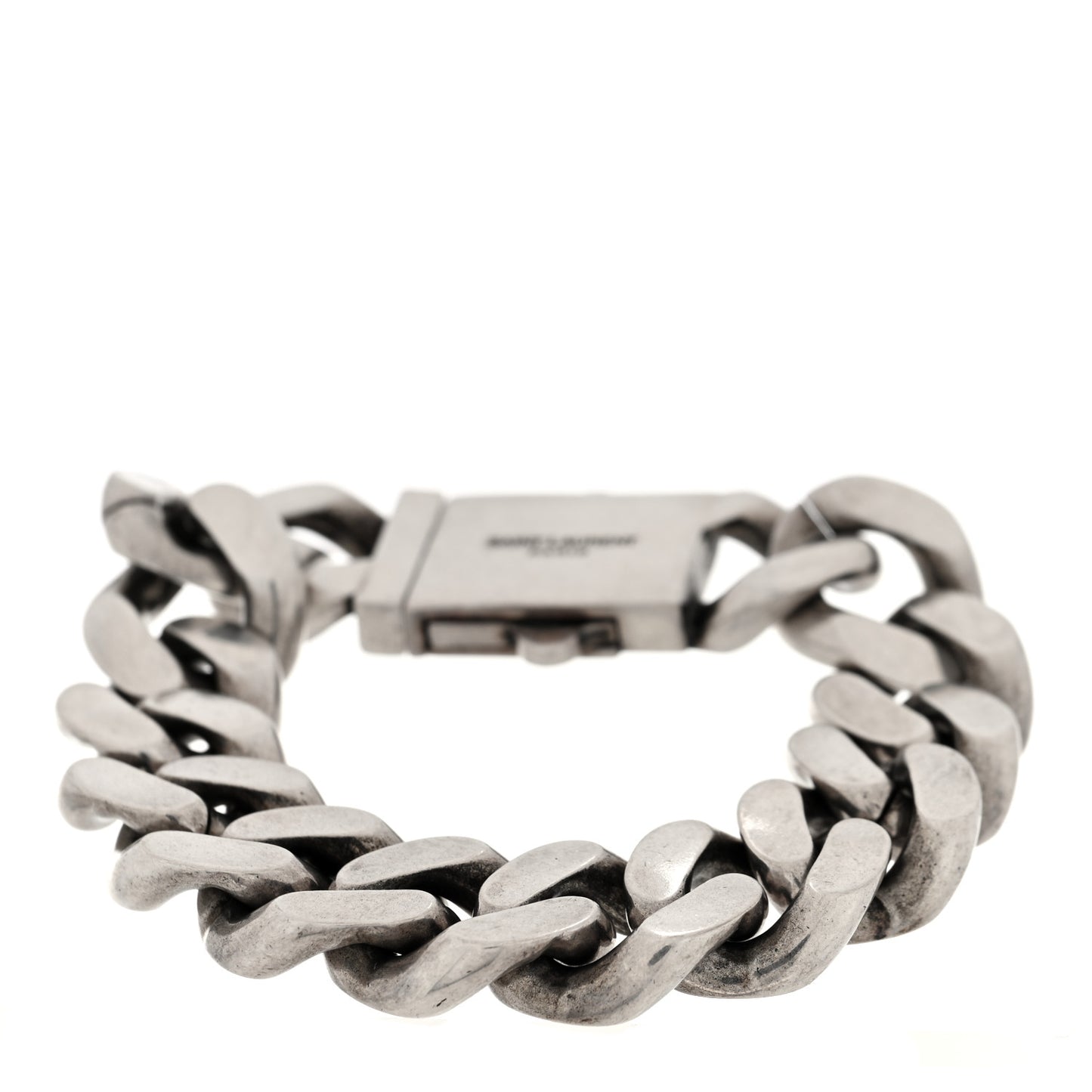 Metal Curb Chain Bracelet Oxidized Silver