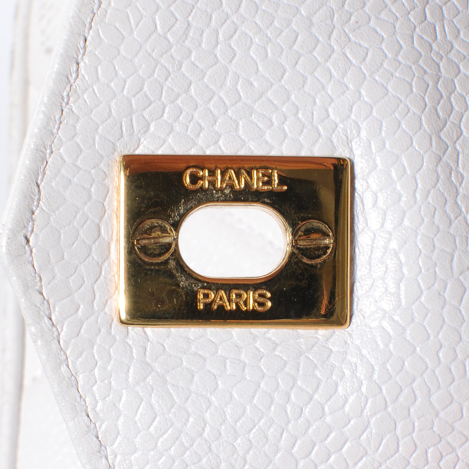 Chanel Caviar Flap Waist Belt Bag White 75 30 6 of 8