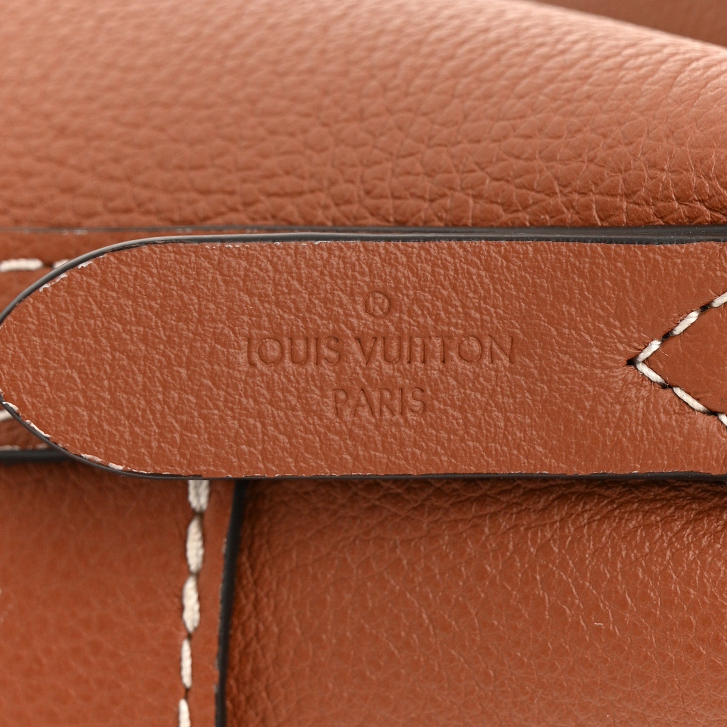 Louis Vuitton Calfskin Lock and Walk Bucket Cognac 6 of 10
