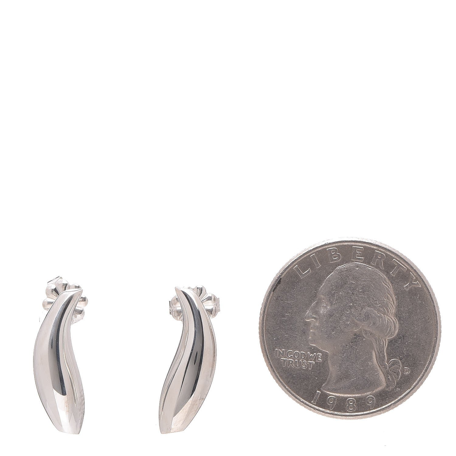 Tiffany Sterling Silver Frank Gehry Fish Earrings 2 of 4