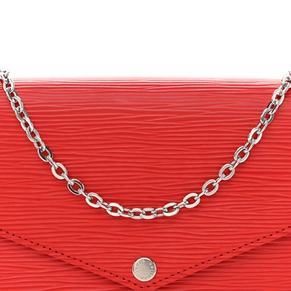Louis Vuitton Epi Pochette Felicie Coquelicot 8 of 10