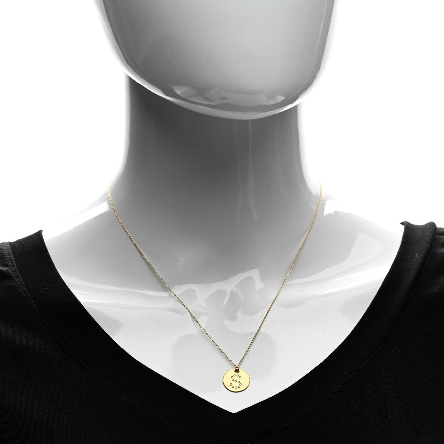 18K Yellow Gold Diamond Tiny Treasures Initial S Pendant Necklace
