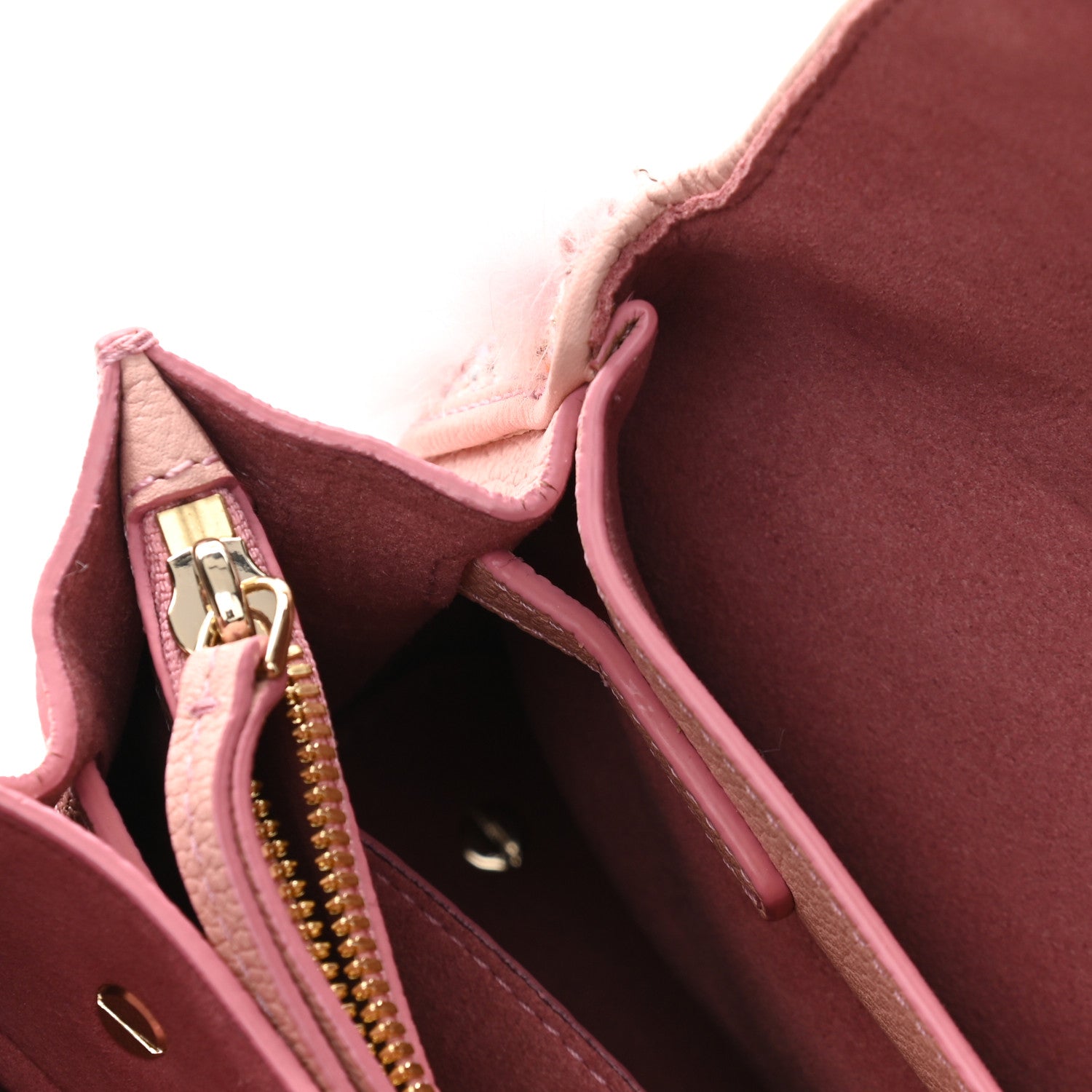 MCM Tweed Mink Fur Sequin Mini Tote Pink Blush 14 of 15