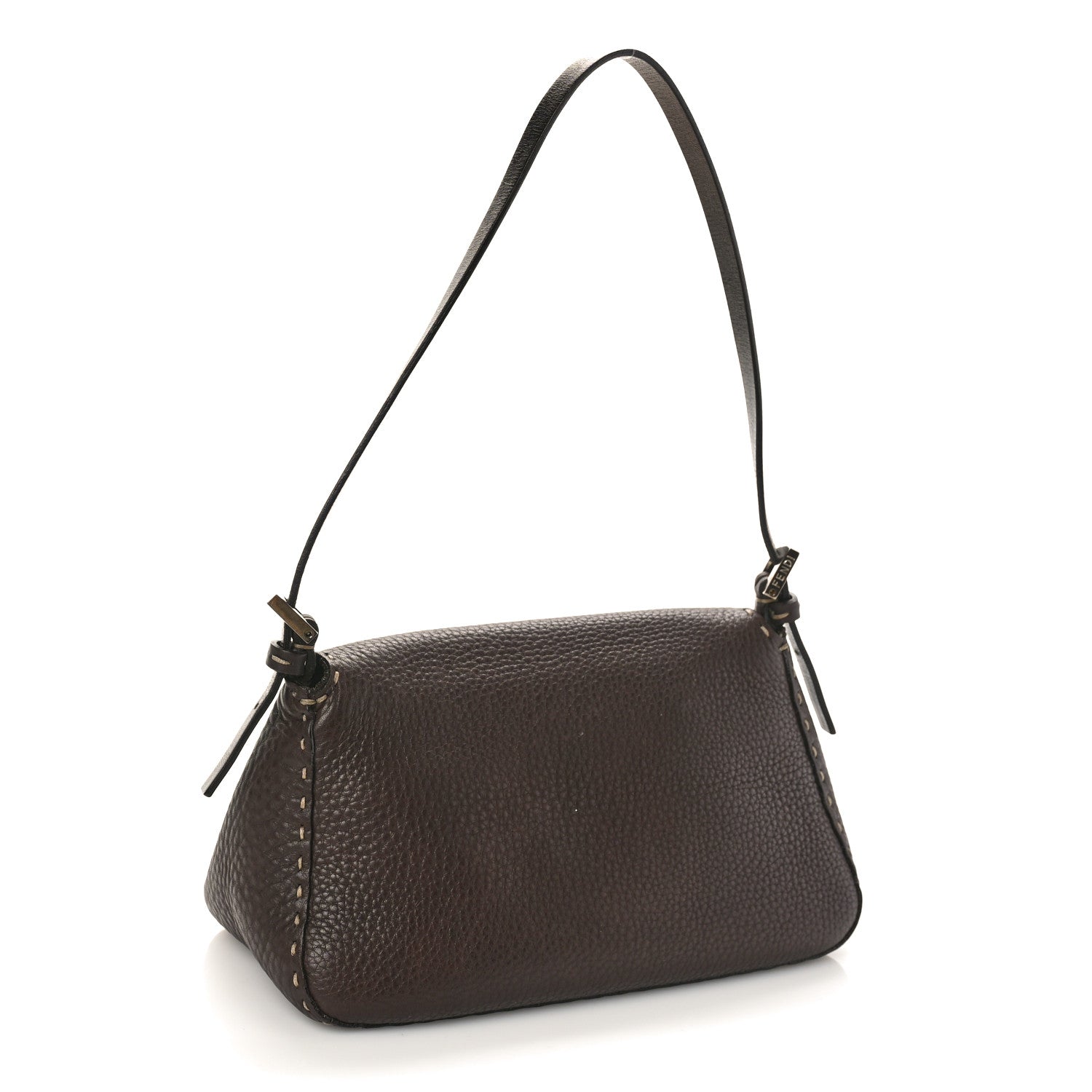 Fendi Calfskin Romano Selleria Mini Mama Baguette Brown 2 of 8