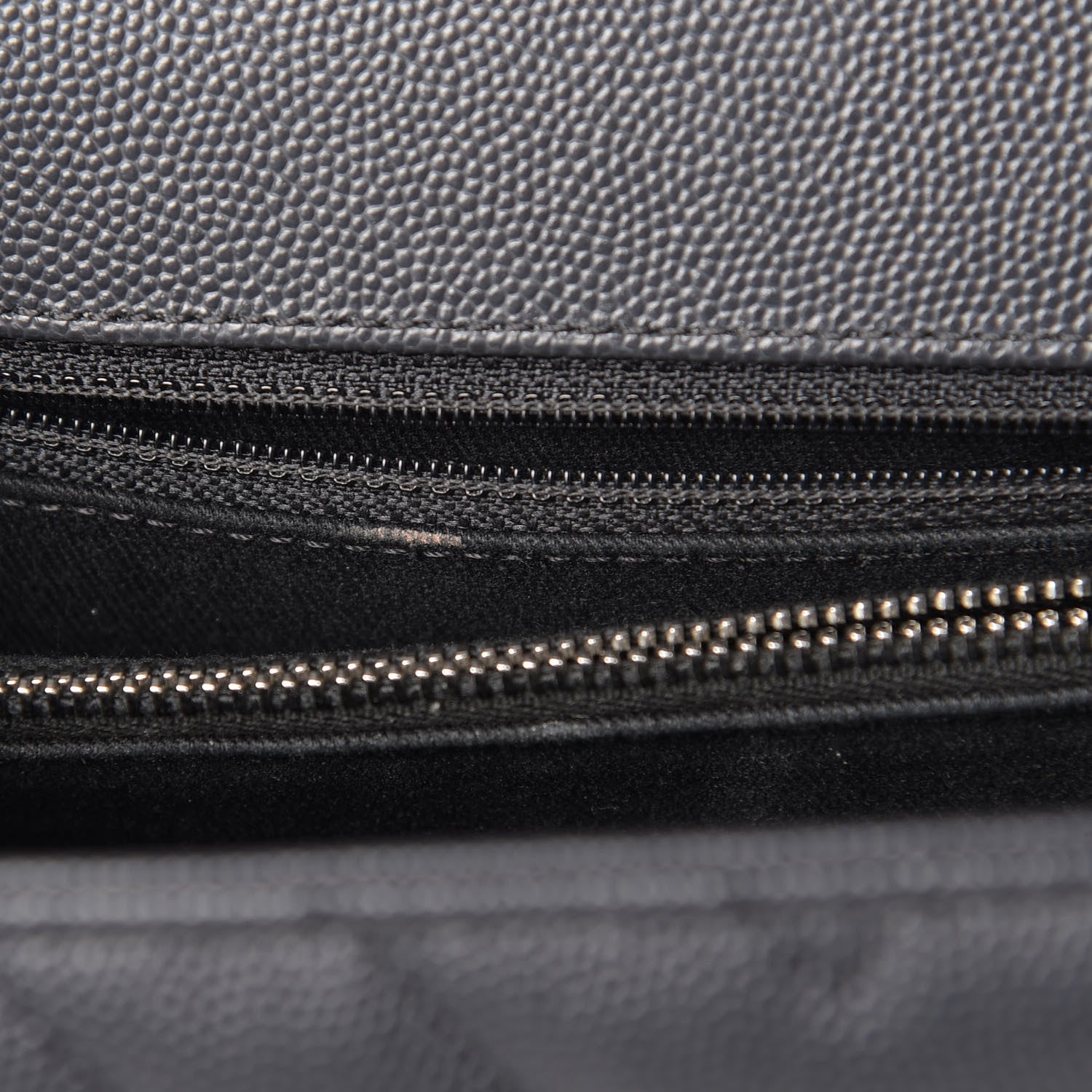 Chanel Caviar Chevron Quilted Medium Coco Handle Flap Dark Grey 8 of 13