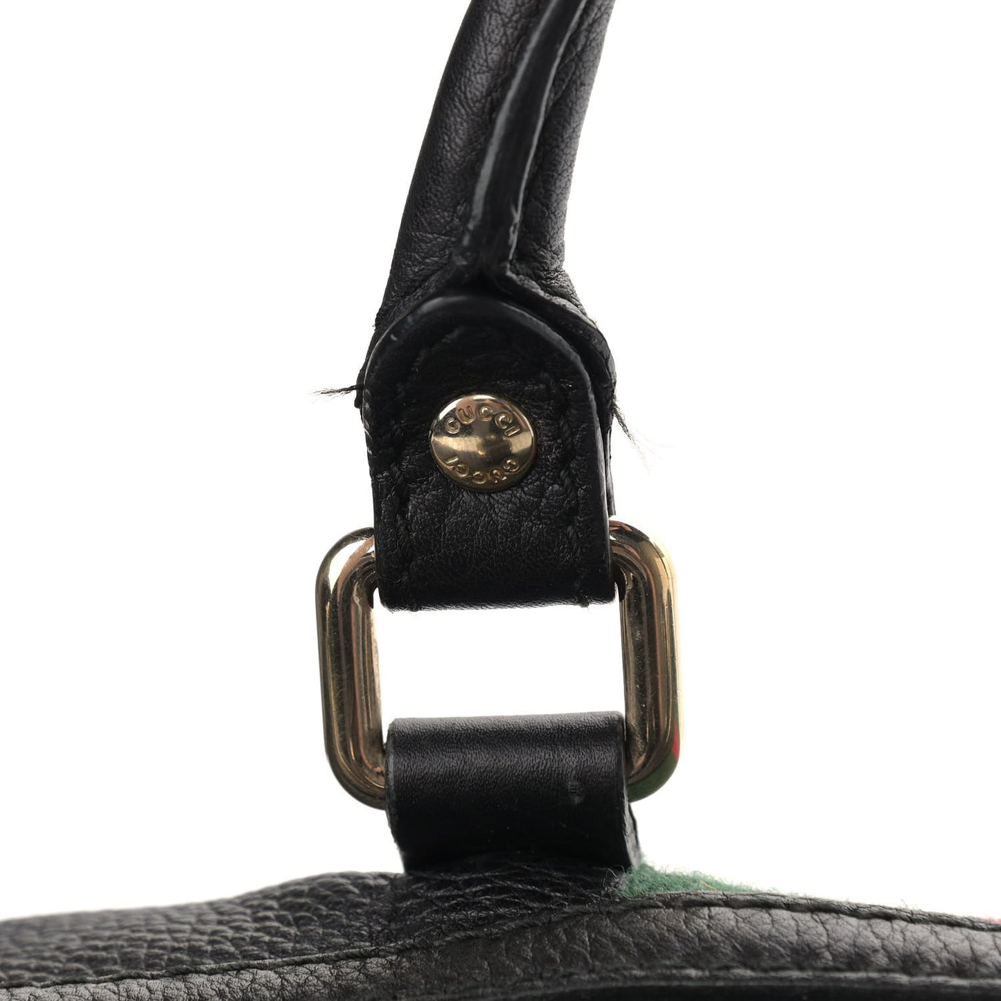 Calfskin Vintage Web Medium Boston Black