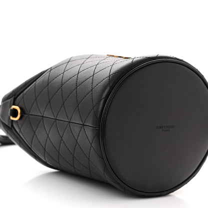 Saint Laurent Lambskin Gabby Mini Bucket Bag Black 8 of 9
