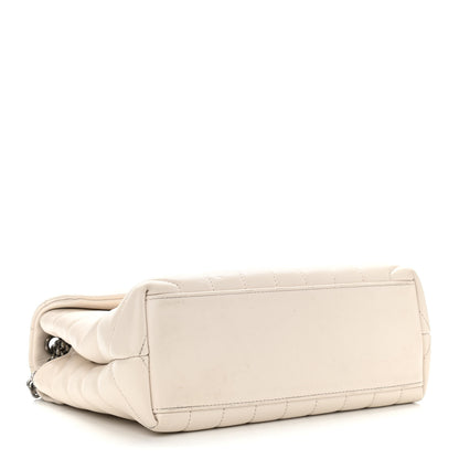 Saint Laurent Calfskin Y Quilted Monogram Small Loulou Chain Satchel Crema Soft 3 of 11