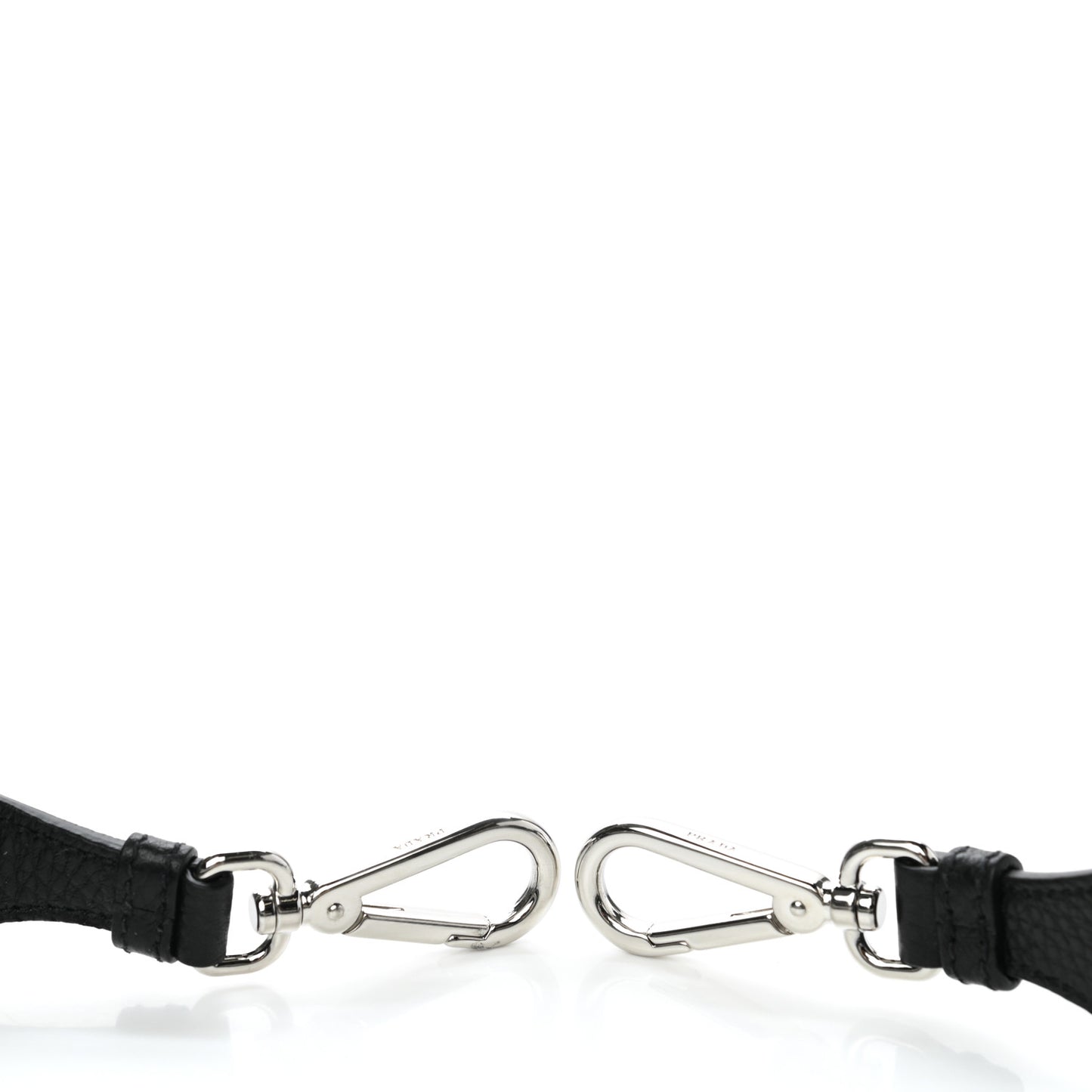Canvas Calfskin Logo Shoulder Strap Black White