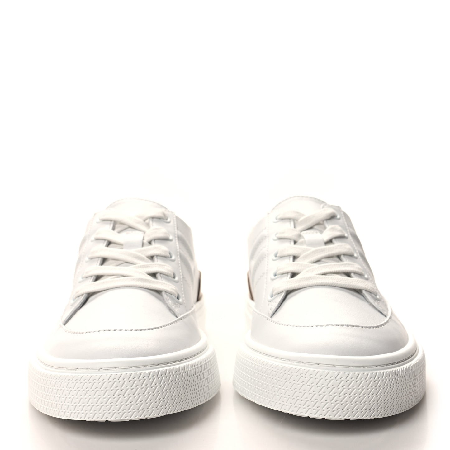 Calfskin Deep Sneakers 37.5 White Naturel