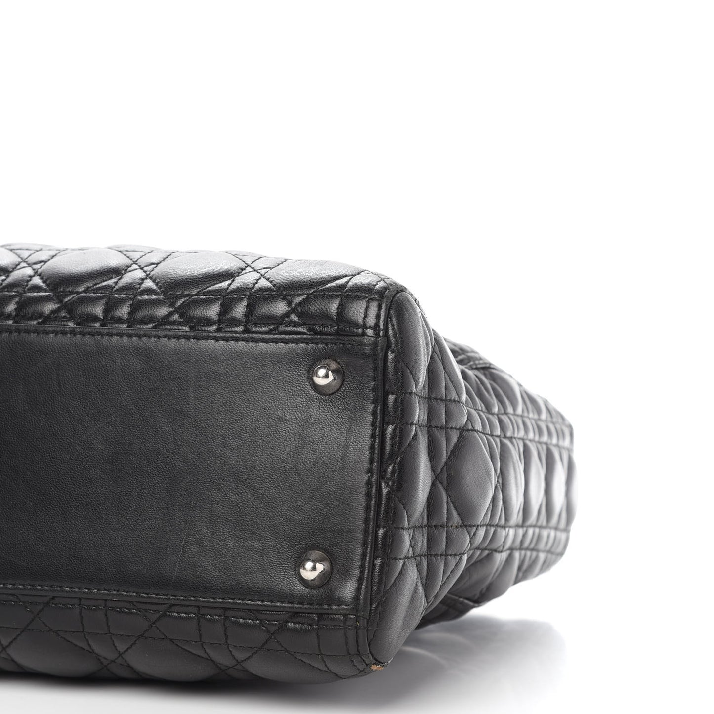 Lambskin Cannage Large Lady Dior Black