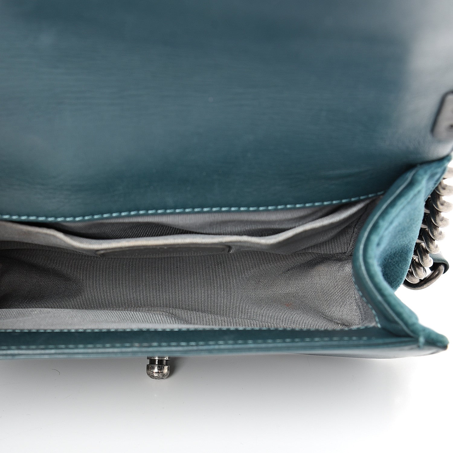 Chanel Velvet Quilted Small Boy Flap Turquoise 4 of 18