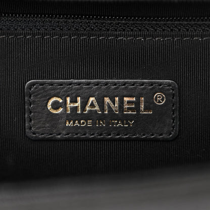 Chanel Caviar Chevron Quilted New Medium Boy Flap Black 6 of 13