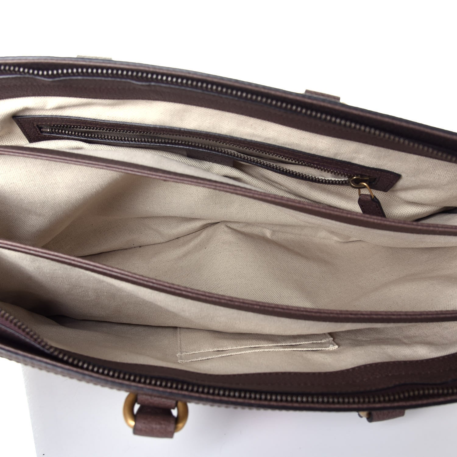 Gucci GG Supreme Monogram Web Ophidia Briefcase Beige New Acero 6 of 10