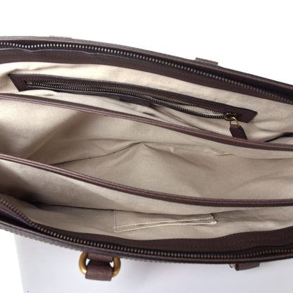 Gucci GG Supreme Monogram Web Ophidia Briefcase Beige New Acero 6 of 10